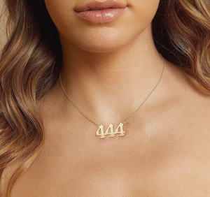 Angel Number Gold Necklaces